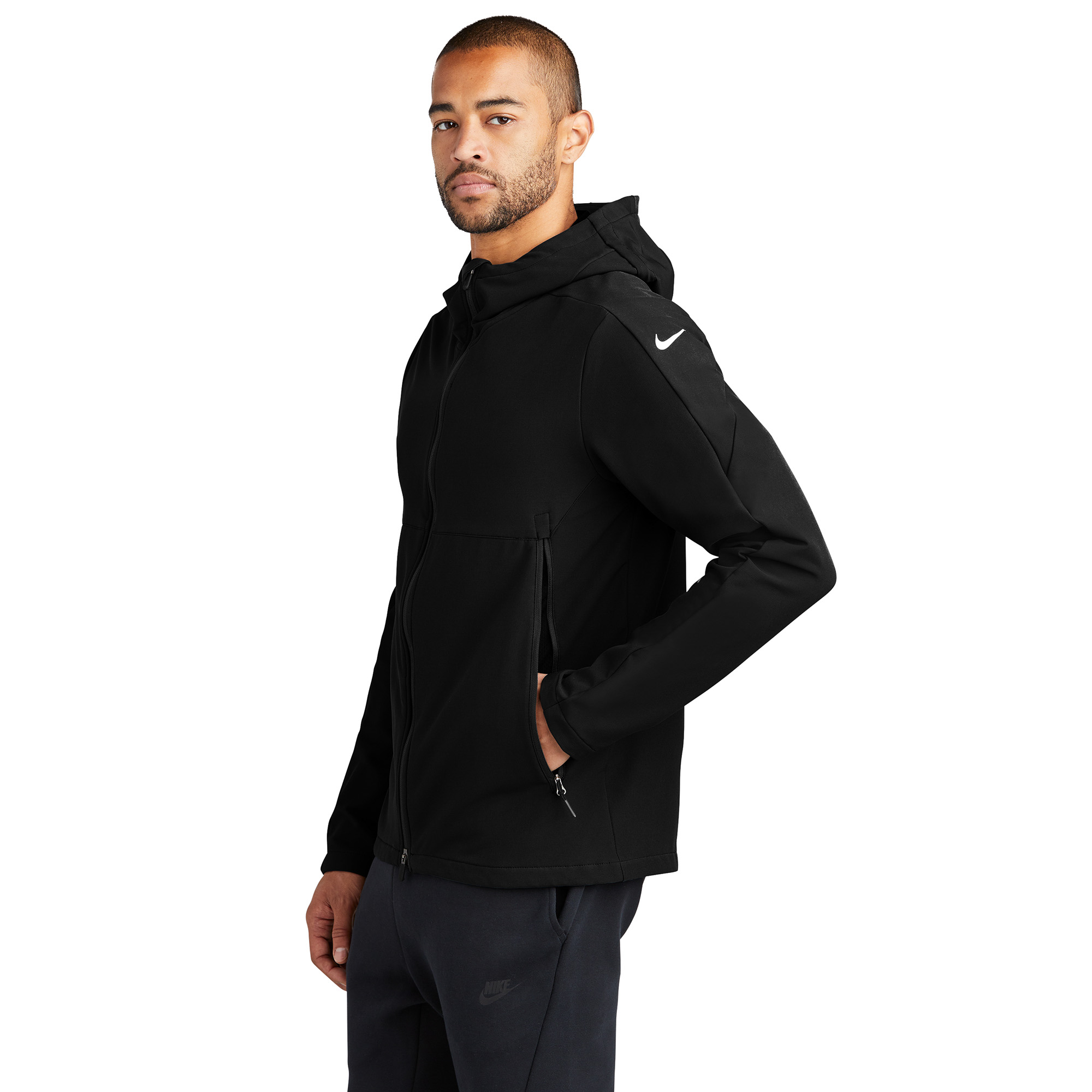 NK Nike NKDR1543 Hooded Soft Shell Jacket - Black | Full Source