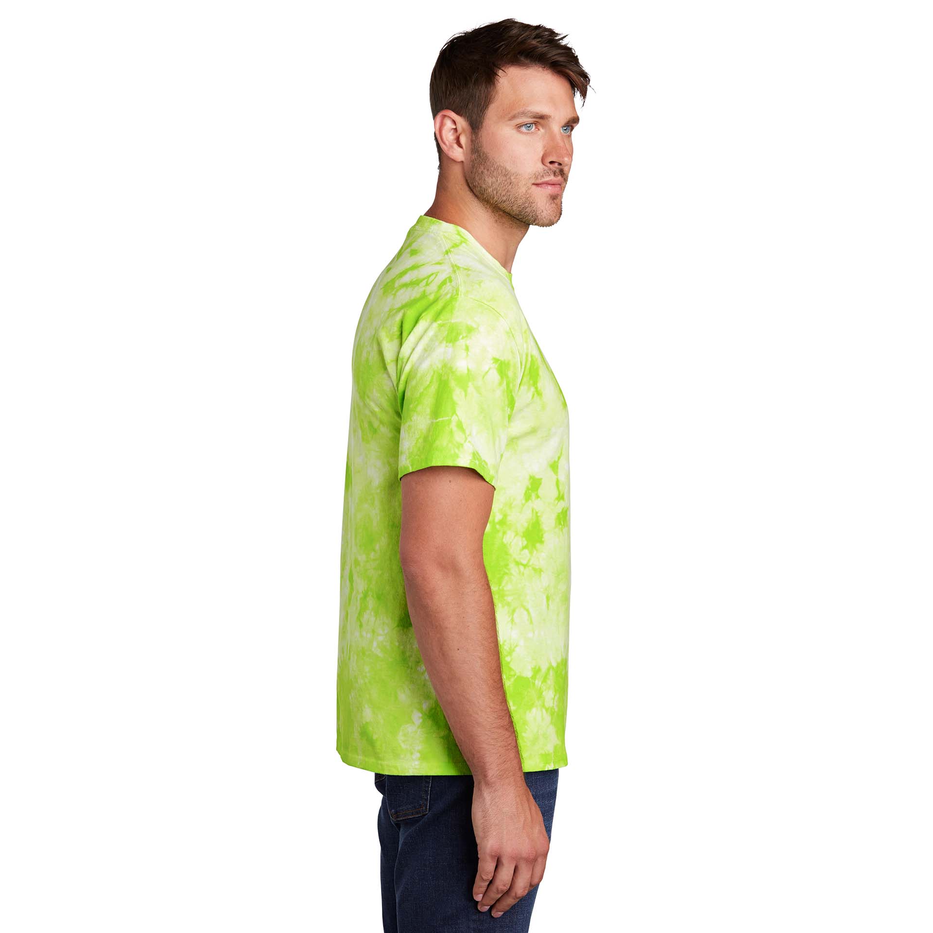 Port & Company PC145 Crystal Tie-Dye Tee - Lemon Lime | Full