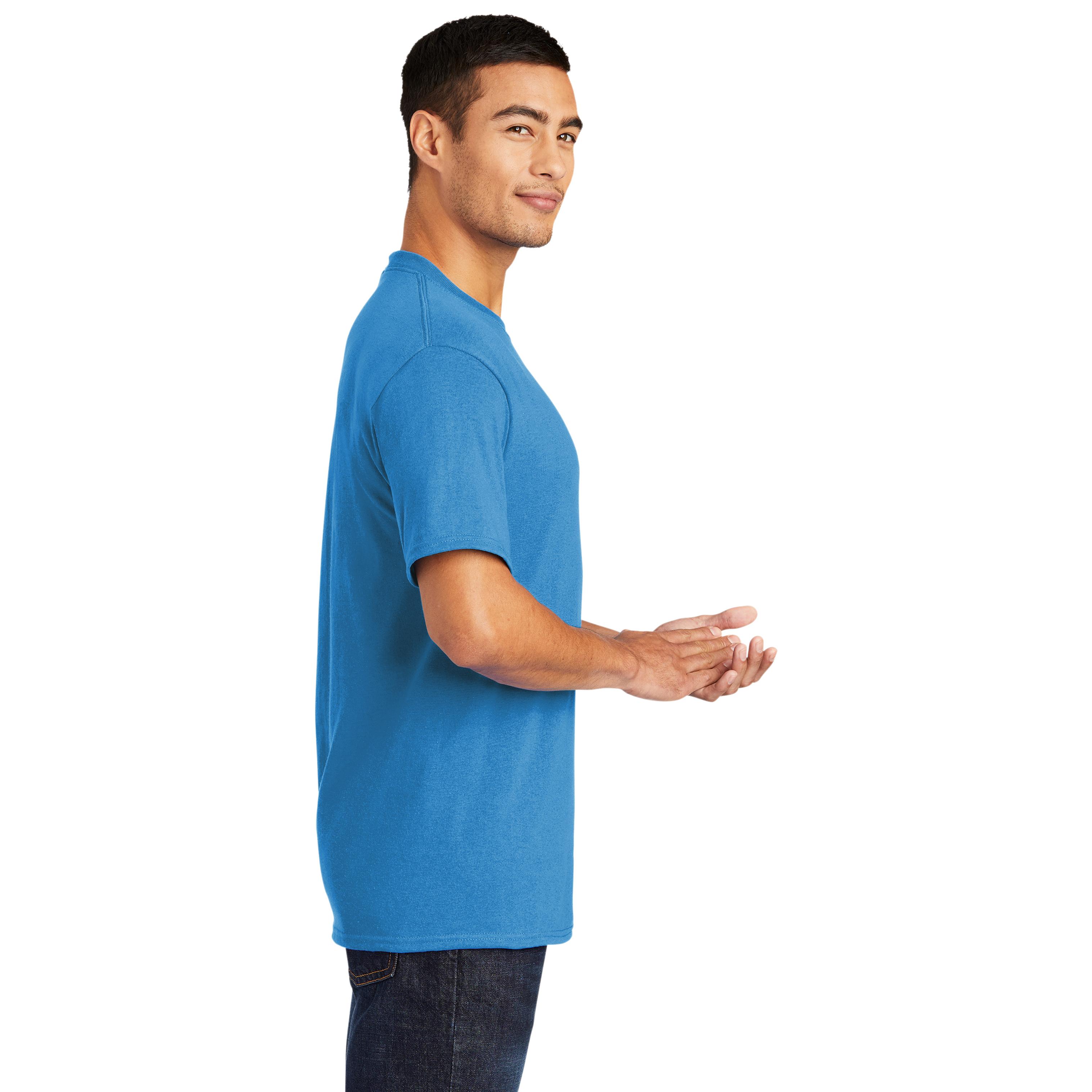 Port & Company Core Blend Tee - 5.5 Oz, 50/50 Cotton/Poly, Sapphire, Size 6XL