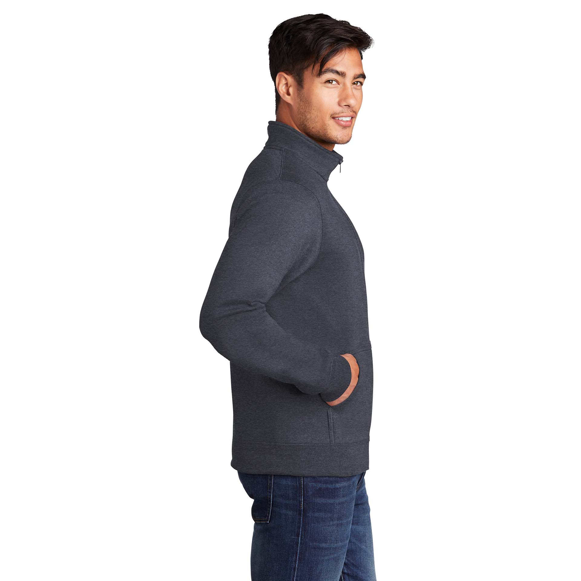 Port & Company PC78FZ Core Fleece Cadet Full-Zip Sweatshirt