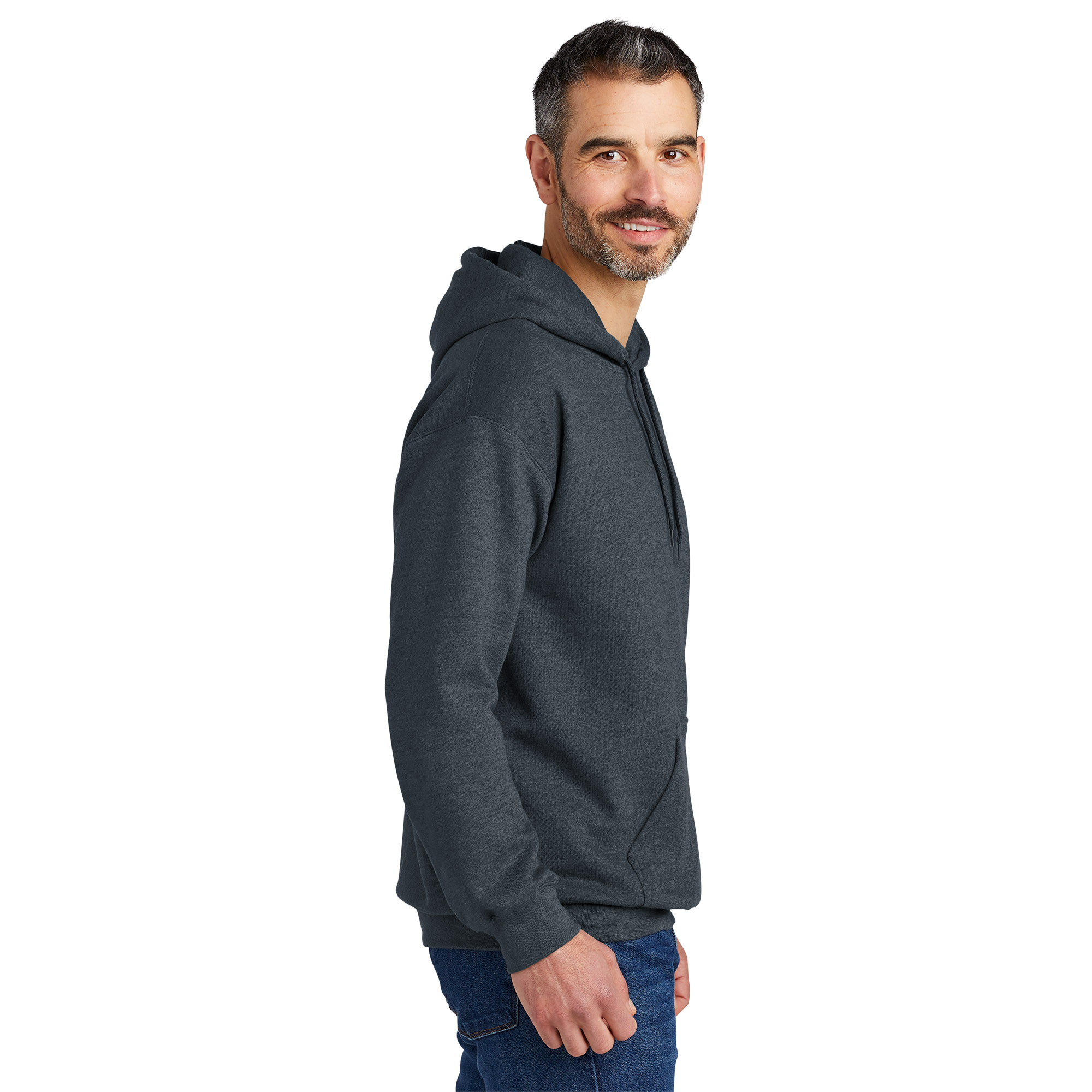 Gildan SF500 Softstyle Pullover Hooded Sweatshirt - Dark Heather | Full ...