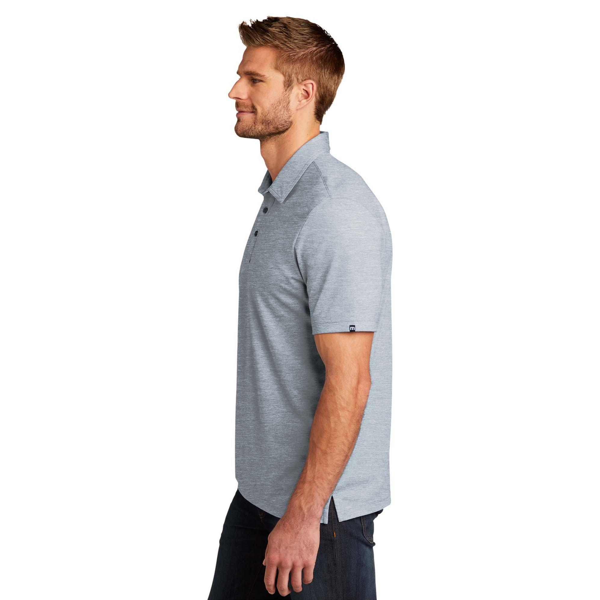 TravisMathew TM1MU412 Oceanside Heather Polo - Quiet Shade Grey
