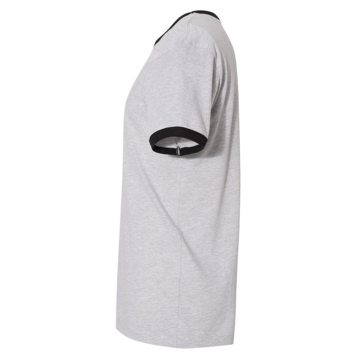 Next Level 3604 Unisex Fine Jersey Ringer - Heather Grey