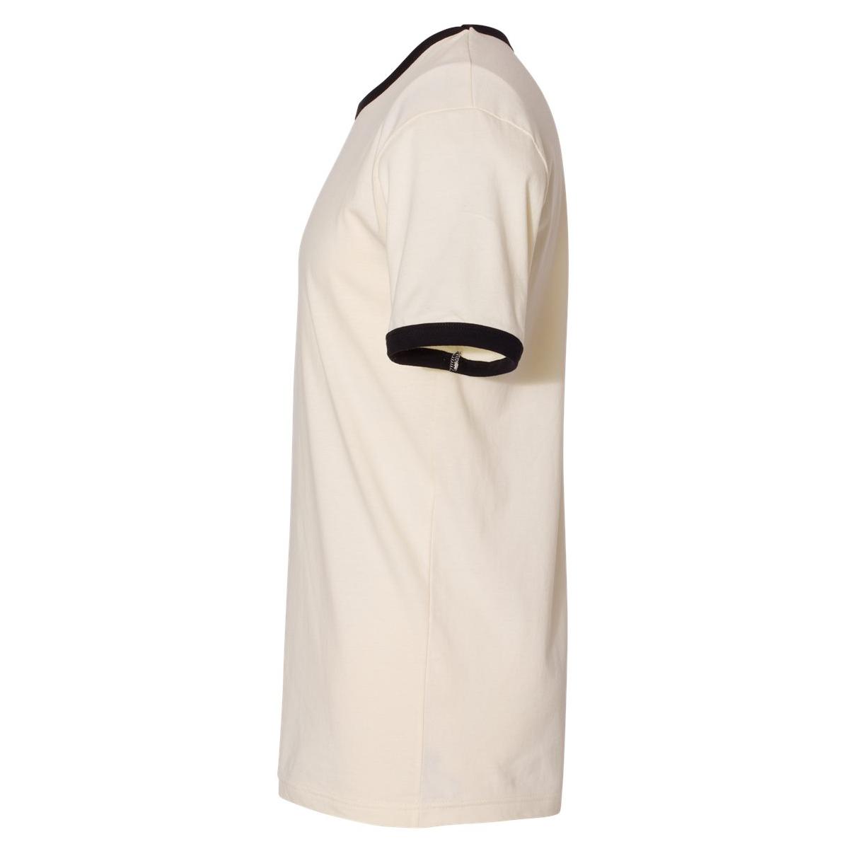 Next Level 3604 Unisex Fine Jersey Ringer - Natural/Black | Full Source