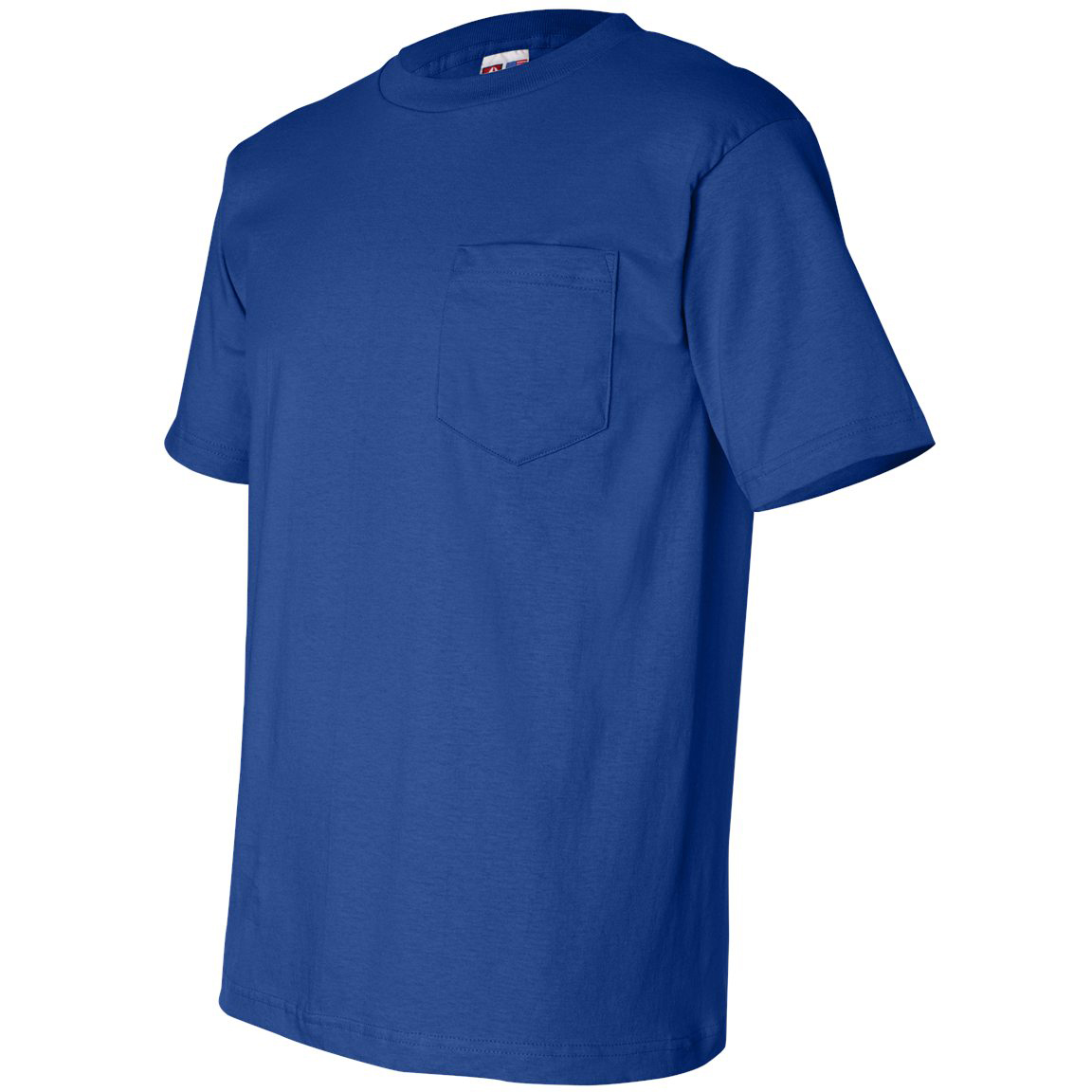 Bayside 7100 USA-Made Short Sleeve T-Shirt with a Pocket - Royal Blue ...