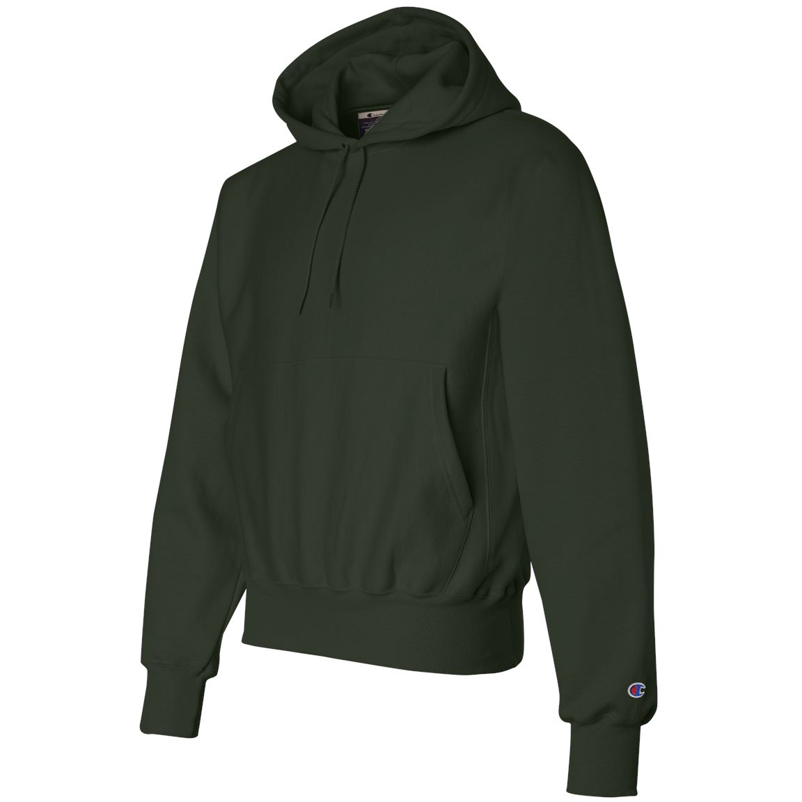 dark green champion reverse weave hoodie