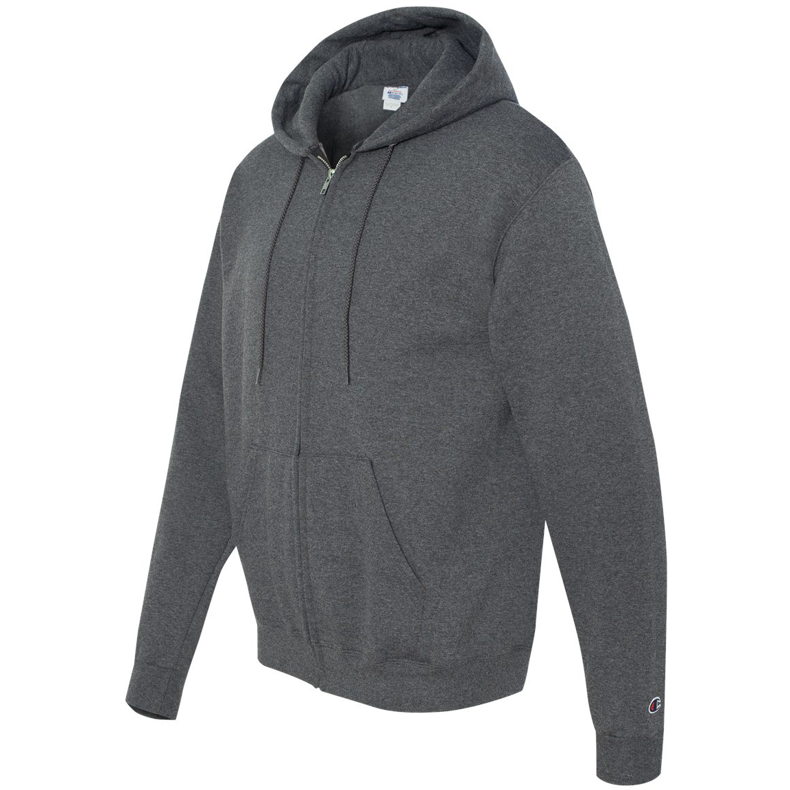 Champion S800 Double Dry Eco Full-Zip Hooded Sweatshirt - Charcoal