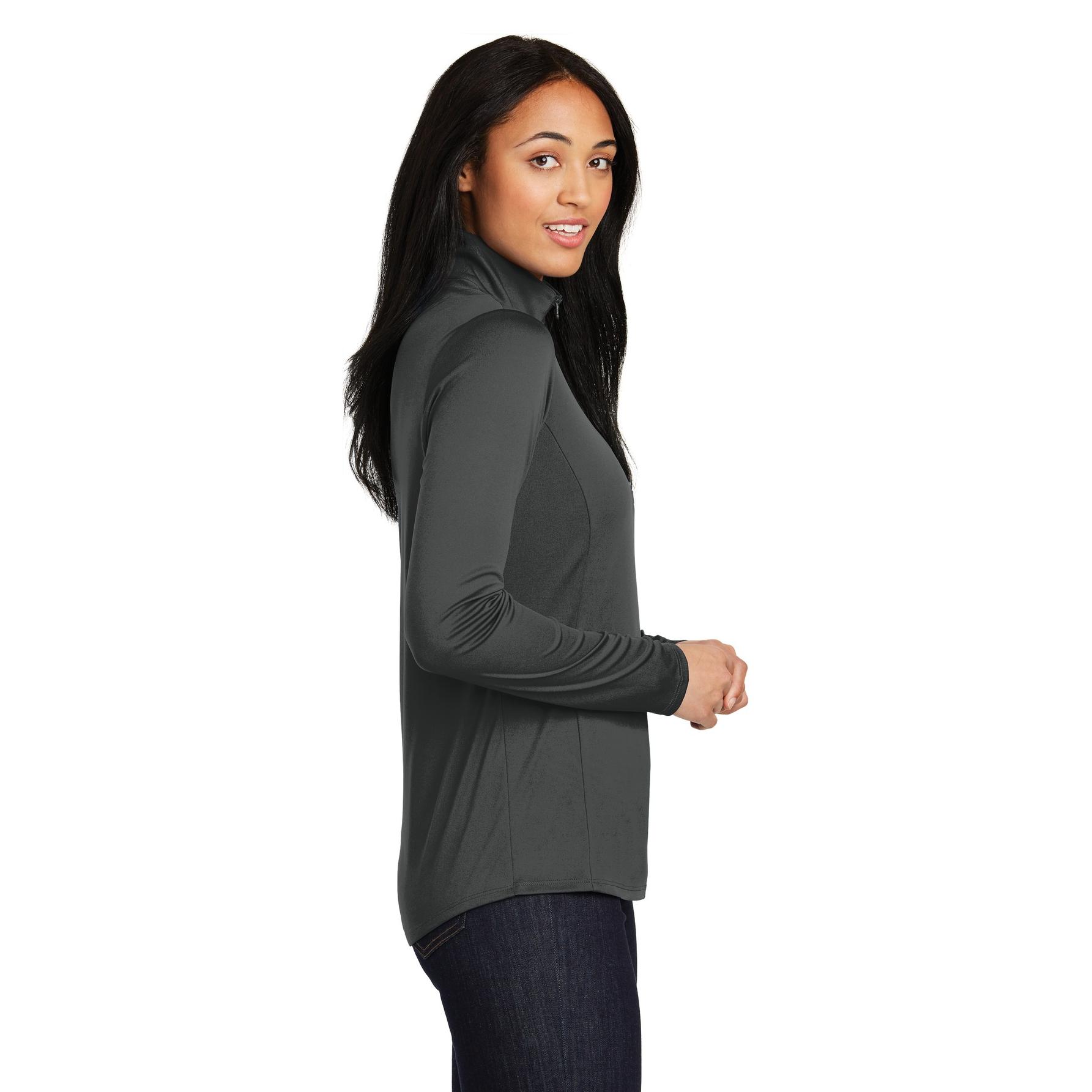 Sport-Tek LST357 Ladies PosiCharge Competitor 1/4-Zip Pullover- Iron Grey | FullSource.com