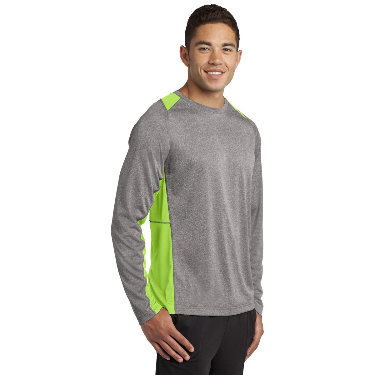ST361LS Long Sleeve Heather Colorblock Performance Tee ST361LS Long Sleeve Heather Colorblock Performance Tee