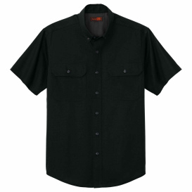 CornerStone CSW175 Short Sleeve Select Ripstop Shirt - Black