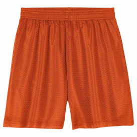 Sport-Tek YST5100 Youth PosiCharge Mesh 5" Shorts - Deep Orange