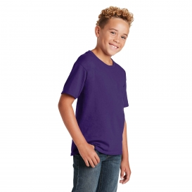 Jerzees 29B Youth Dri-Power Active 50/50 Cotton/Poly T-Shirt - Deep Purple