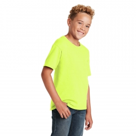 Jerzees 29B Youth Dri-Power Active 50/50 Cotton/Poly T-Shirt - Safety Green