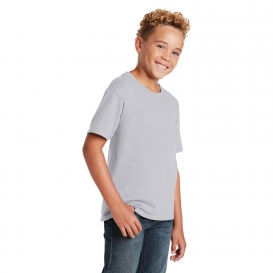 Jerzees 29B Youth Dri-Power Active 50/50 Cotton/Poly T-Shirt - Silver