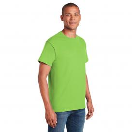 Gildan T-shirt Uomo Ultra Cotton – Maniche Corte, Colletto Rinforzato – Lime/Azalea, Taglia S