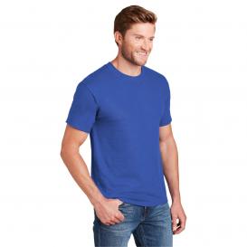 Hanes 5180 Beefy-T 100% Cotton T-Shirt - Deep Royal