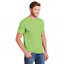 Hanes 5180 Beefy-T 100% Cotton T-Shirt - Lime