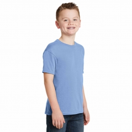 Hanes 5370 Youth EcoSmart 50/50 Cotton/Polyester T-Shirt - Light Blue