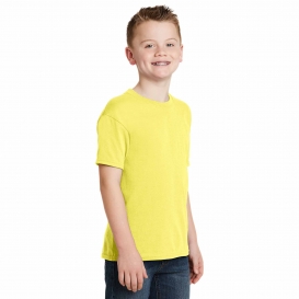 Hanes 5370 Youth EcoSmart 50/50 Cotton/Polyester T-Shirt - Yellow