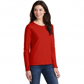 Gildan 5400L Ladies Heavy Cotton Long Sleeve T-Shirt - Red