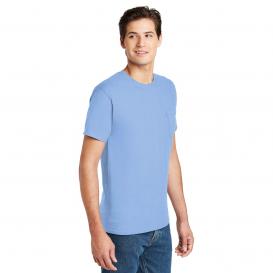 Hanes 5590 Authentic 100% Cotton T-Shirt with Pocket - Light Blue
