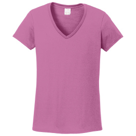 Gildan 5V00L Ladies Heavy Cotton V-Neck T-Shirt - Azalea