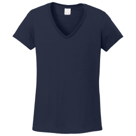 Gildan 5V00L Ladies Heavy Cotton V-Neck T-Shirt - Navy