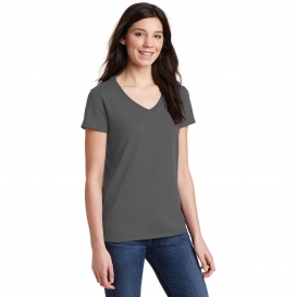 Gildan 5V00L Ladies Heavy Cotton V-Neck T-Shirt - Charcoal