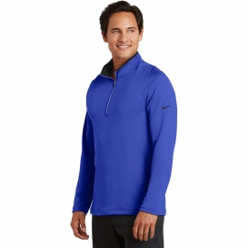 Nike 779795 Dri-FIT Stretch 1/2-Zip Cover-Up - Deep Royal Blue/Black