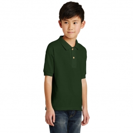 Gildan 8800B Youth DryBlend Jersey Knit Sport Shirt - Forest Green