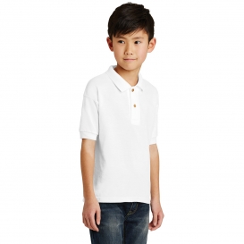 Gildan 8800B Youth DryBlend Jersey Knit Sport Shirt - White