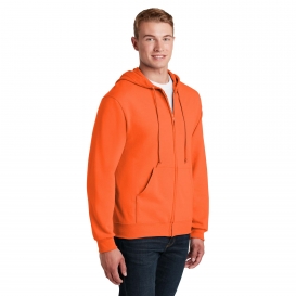 Jerzees 993M NuBlend Full-Zip Hooded Sweatshirt - Safety Orange