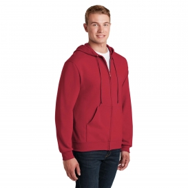 Jerzees 993M NuBlend Full-Zip Hooded Sweatshirt - True Red