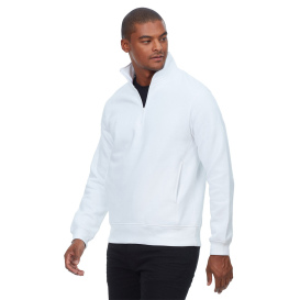 Threadfast 320Q Unisex Ultimate Fleece Quarter-Zip Sweatshirt - White