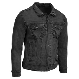 Threadfast 370J Unisex Denim Jacket - Black Denim