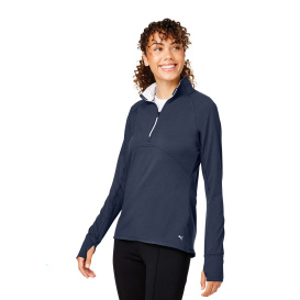 PUMA Golf 533007 Ladies Gamer Golf Quarter-Zip - Navy Blazer