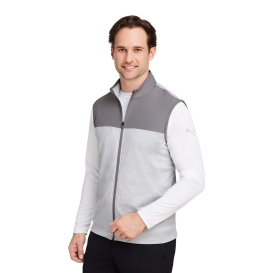 PUMA Golf 537465 Cloudspun Colorblock Vest - Quiet Shade/High Rise Heather