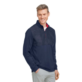 PUMA Golf 537472 Volition Camo Cover Quarter-Zip - Navy Blazer/Ski Patrol