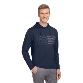 PUMA Golf 537474 Volition Patriotic Hooded Pullover - Navy Blazer