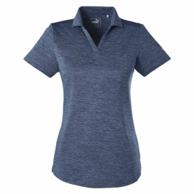 PUMA Golf 596802 Ladies Icon Heather Polo - Peacoat