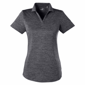 PUMA Golf 596802 Ladies Icon Heather Polo - Puma Black
