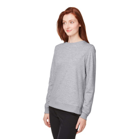 PUMA Golf 599267 Ladies Cloudspun Crewneck Sweatshirt - Light Gray Heather