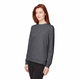 PUMA Golf 599267 Ladies Cloudspun Crewneck Sweatshirt - Puma Black Heather