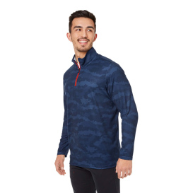 PUMA Golf 599440 Volition Flanked Quarter-Zip - Navy Blazer