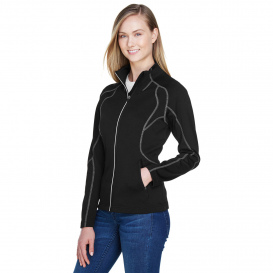 North End 78174 Ladies Gravity Performance Fleece Jacket - Black