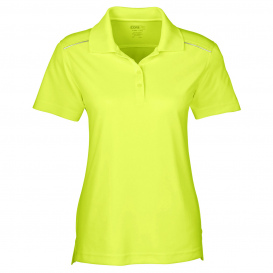 Core 365 78181R Ladies Radiant Performance Pique Polo with Reflective Piping - Safety Yellow