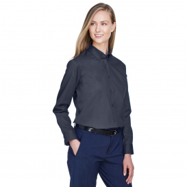 Core 365 78193 Ladies Operate Long Sleeve Twill Shirt - Carbon