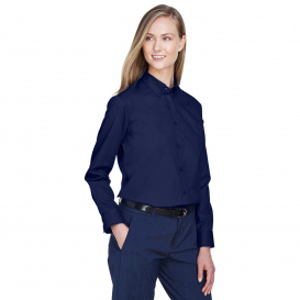 Core 365 78193 Ladies Operate Long Sleeve Twill Shirt - Classic Navy