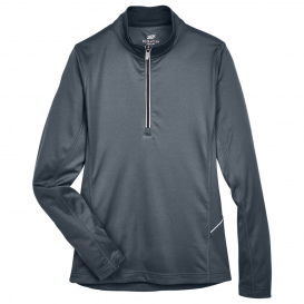UltraClub 8230L Ladies Cool & Dry Sport Quarter-Zip Pullover - Charcoal