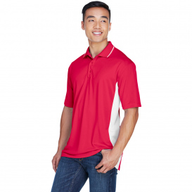 UltraClub 8406 Men\'s Cool & Dry Sport Two-Tone Polo - Red/White